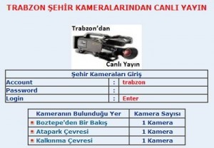Trabzon şehir kameraları canlı yayın